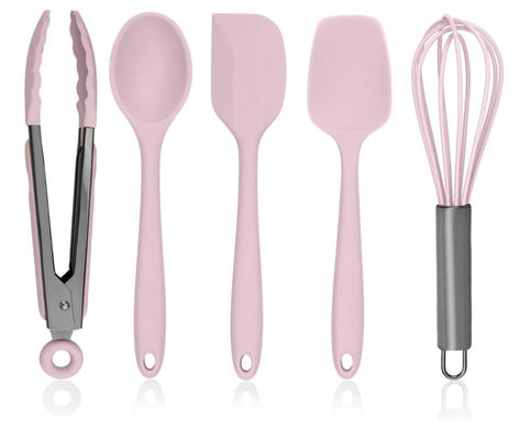 Kitchen 5 Piece Silicone Cooking Utensils Easy To Clean Silicone Kitchen Utensil Set