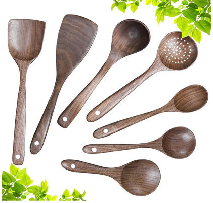 Monolithic Non Toxic Wooden Cooking Utensils Walnut CU Certified