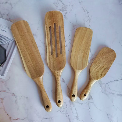 Eco Friendly Kitchen Utensil Set Acacia Wood Salad Stir Sauce Spatula