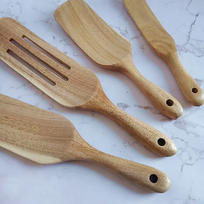 Eco Friendly Kitchen Utensil Set Acacia Wood Salad Stir Sauce Spatula
