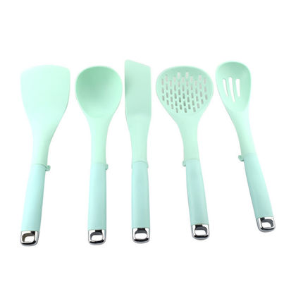 Non Stick Silicone Cooking Utensils Kitchen Set 5 Pcs Of Scraper Shovel Spoon