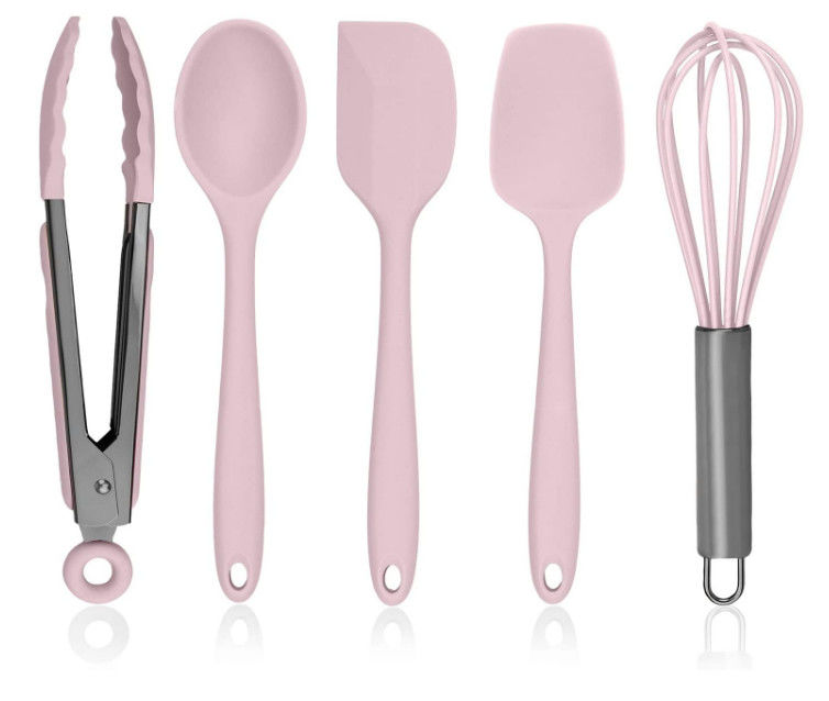 Kitchen 5 Piece Silicone Cooking Utensils Easy To Clean Silicone Kitchen Utensil Set