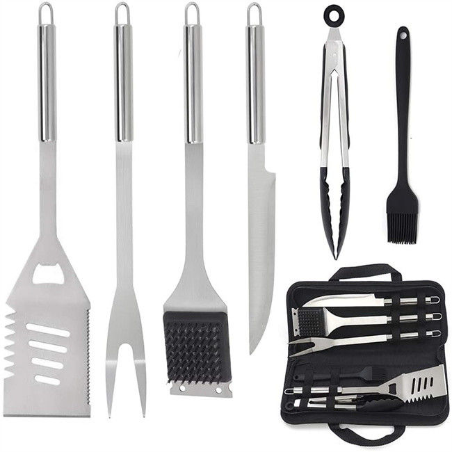 Heavy Duty Stainless Steel Bbq Tool Set LFGB Approved Multifeature