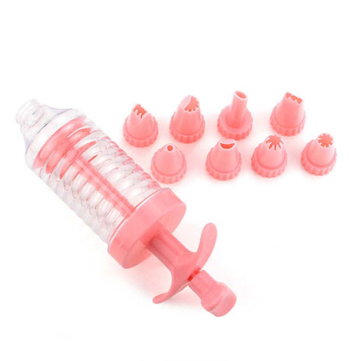 8 Sets Cake Decorating Gun Set Cream Cookies Decorating Machine 8 Heads Nozzle Baking Tools