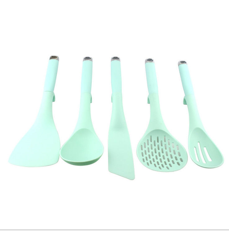 Non Stick Silicone Cooking Utensils Kitchen Set 5 Pcs Of Scraper Shovel Spoon